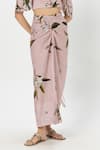 Shop_Sobariko_Pink Linen Sweetheart Neck Jasmine Tulip Skirt Set _Online_at_Aza_Fashions