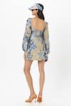 Shop_Sobariko_Blue Linen Sweetheart Neck Tany Twist Dress _at_Aza_Fashions