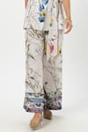Sobariko_White Linen Collared Floral Print Jacket Pant Set _Online_at_Aza_Fashions