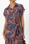 Shop_Sobariko_Blue Linen Collared Deniz Twist Co-ord Set _Online_at_Aza_Fashions