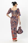Shop_Sobariko_Blue Linen Off-shoulder Deniz Tulip Skirt Set _at_Aza_Fashions