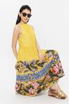 Shop_Sobariko_Yellow Linen Round Neck Serena Midi Dress _Online_at_Aza_Fashions
