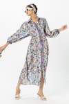 Buy_Sobariko_Multi Color Linen Collared Chloe Multicolor Midi Dress _Online_at_Aza_Fashions