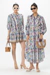 Shop_Sobariko_Multi Color Linen Collared Chloe Multicolor Midi Dress _Online_at_Aza_Fashions