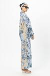 Buy_Sobariko_Blue Linen, Cotton Collared Floral Print Co-ord Set _Online_at_Aza_Fashions