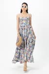 Buy_Sobariko_Blue Linen Open Neck Chloe Floral Print Maxi Dress _Online_at_Aza_Fashions