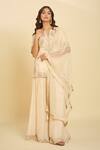 Buy Samyukta Singhania Ivory Chiffon, Georgette Embroidery, Sequins Floral Dori Kurta Sharara Set at Aza Fashions Buy_Samyukta Singhania_Ivory Chiffon, Georgette Embroidery, Sequins Floral Dori Kurta Sharara Set_at_Aza_Fashions