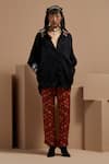Buy_Aseem Kapoor_Black Silk Embroidery Collared Mandala Shirt _Online_at_Aza_Fashions