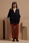 Buy_Aseem Kapoor_Black Embroidery Collared Mandala Shirt And Trouser Set _at_Aza_Fashions