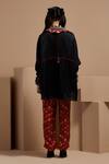 Shop_Aseem Kapoor_Black Embroidery Collared Mandala Shirt And Trouser Set _at_Aza_Fashions
