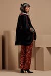 Shop_Aseem Kapoor_Black Embroidery Collared Mandala Shirt And Trouser Set _Online_at_Aza_Fashions
