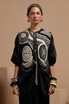 Buy_Aseem Kapoor_Black Beads, Tassels Round Neck Resham Embroidered Gilet Set 