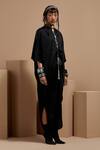 Aseem Kapoor_Black Tassels High Neck Vayu Kaftaan Jumpsuit _Online_at_Aza_Fashions