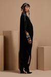 Buy_Aseem Kapoor_Black Tassels High Neck Vayu Kaftaan Jumpsuit _Online_at_Aza_Fashions