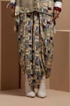 Buy_ASEEM KAPOOR_Multi Color Crepe Lace Collared Printed Shirt And Trouser Set _Online_at_Aza_Fashions