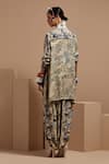 Shop_ASEEM KAPOOR_Multi Color Crepe Lace Collared Printed Shirt And Trouser Set _at_Aza_Fashions
