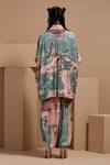 Shop_ASEEM KAPOOR_Multi Color Crepe Embroidery Collared Mandala Printed Shirt And Draped Trouser Set _at_Aza_Fashions