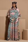 Buy_ASEEM KAPOOR_Multi Color Crepe Embroidery Collared Mandala Printed Shirt And Sharara Set _Online_at_Aza_Fashions