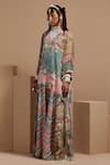 Buy_ASEEM KAPOOR_Multi Color Crepe Embroidery Resham Kurta Set 