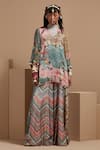 Buy_ASEEM KAPOOR_Multi Color Crepe Embroidery Resham Kurta Set _at_Aza_Fashions