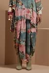 Buy_ASEEM KAPOOR_Multi Color Crepe Beads, Tassels Mandarin Collar Resham Embroidered Kurta Set _Online_at_Aza_Fashions