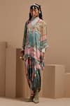 Shop_ASEEM KAPOOR_Multi Color Crepe Beads, Tassels Mandarin Collar Resham Embroidered Kurta Set _Online_at_Aza_Fashions