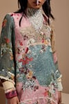 Buy_ASEEM KAPOOR_Multi Color Crepe Beads, Tassels Mandarin Collar Resham Embroidered Kurta Set 