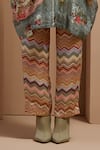 Buy_ASEEM KAPOOR_Multi Color Beads, Tassels Round Neck Embroidered Tunic And Trouser Set _Online_at_Aza_Fashions