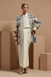 Buy_ASEEM KAPOOR_Multi Color Embroidery, Beads Round Neck Open Dhana Jacket _Online_at_Aza_Fashions