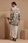 Shop_ASEEM KAPOOR_Multi Color Embroidery, Beads Round Neck Open Dhana Jacket _at_Aza_Fashions