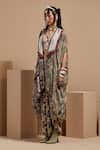 ASEEM KAPOOR_Multi Color Silk, Net, Crepe Beads, Tassels, Embroidery Open Resham Jacket Set _Online_at_Aza_Fashions
