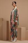 ASEEM KAPOOR_Multi Color Silk, Twill, Crepe Beads, Tassels, Resham Jacket And Trouser Set _Online_at_Aza_Fashions