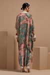Shop_ASEEM KAPOOR_Multi Color Silk, Twill, Crepe Beads, Tassels, Resham Jacket And Trouser Set _at_Aza_Fashions