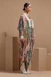 Buy_ASEEM KAPOOR_Multi Color Silk, Twill, Crepe Beads, Tassels, Resham Jacket And Trouser Set _Online_at_Aza_Fashions