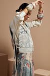 Shop_ASEEM KAPOOR_Multi Color Embroidered Resham Thread Gilet _at_Aza_Fashions