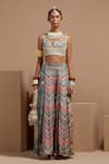 Buy_ASEEM KAPOOR_Multi Color Embroidery, Tassels Potli Bag _Online_at_Aza_Fashions