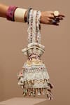 Buy_ASEEM KAPOOR_Multi Color Embroidery, Tassels Potli Bag _at_Aza_Fashions