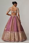 Shop_Vvani by Vani Vats_Multi Color Organza, Georgette Sequins, Gota Mud Mauve Multicolor Lehenga Set _at_Aza_Fashions