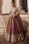 Vvani by Vani Vats_Multi Color Organza, Georgette Sequins, Multicolor Embroidered Lehenga Set _at_Aza_Fashions
