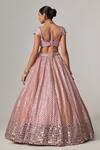 Shop_Vvani by Vani Vats_Multi Color Georgette, Organza Gota Patti Scoop Neck Multicolor Lehenga Set _at_Aza_Fashions
