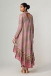 Shop_Vvani by Vani Vats_Multi Color Georgette, Crepe Sequins V-neck Multicolor Dhoti Kurta Set _at_Aza_Fashions