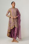 Buy_Vvani by Vani Vats_Multi Color Georgette, Crepe, Organza Gota Patti, Multicolor Dhoti Kurta Set _at_Aza_Fashions