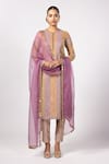 Buy_Vvani by Vani Vats_Multi Color Georgette, Organza Gota Patti Multicolor Kurta Set With Dupatta _at_Aza_Fashions