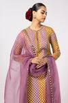 Vvani by Vani Vats_Multi Color Georgette, Organza Gota Patti Multicolor Kurta Set With Dupatta _at_Aza_Fashions