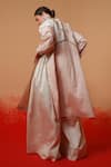 Shop_Stoique_Pink Cotton Designer Grey Palazzo Pant _at_Aza_Fashions