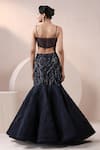 Chaashni by Maansi and Ketan_Blue Organza, Net Sequins, Beads, Stones Embellished Lehenga Set _Online_at_Aza_Fashions