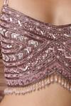 Buy_Chaashni by Maansi and Ketan_Pink Net Beads, Sequins, Zari Sweetheart Neck Embroidered Bridal Lehenga Set 