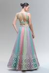 Shop_Samyukta Singhania_Multi Color Polyester, Chiffon Beads, Sequins, Zari, Multi-color Lehenga Set_at_Aza_Fashions