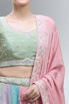 Samyukta Singhania_Multi Color Polyester, Chiffon Beads, Sequins, Zari, Multi-color Lehenga Set_at_Aza_Fashions