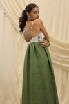 Buy_Akashi Clothing_Olive Green Linen Square Neck Sun Dress _Online_at_Aza_Fashions